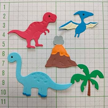 Amazon.co.jp: 311 恐竜 クラフトパンチ 画用紙 ダイカット