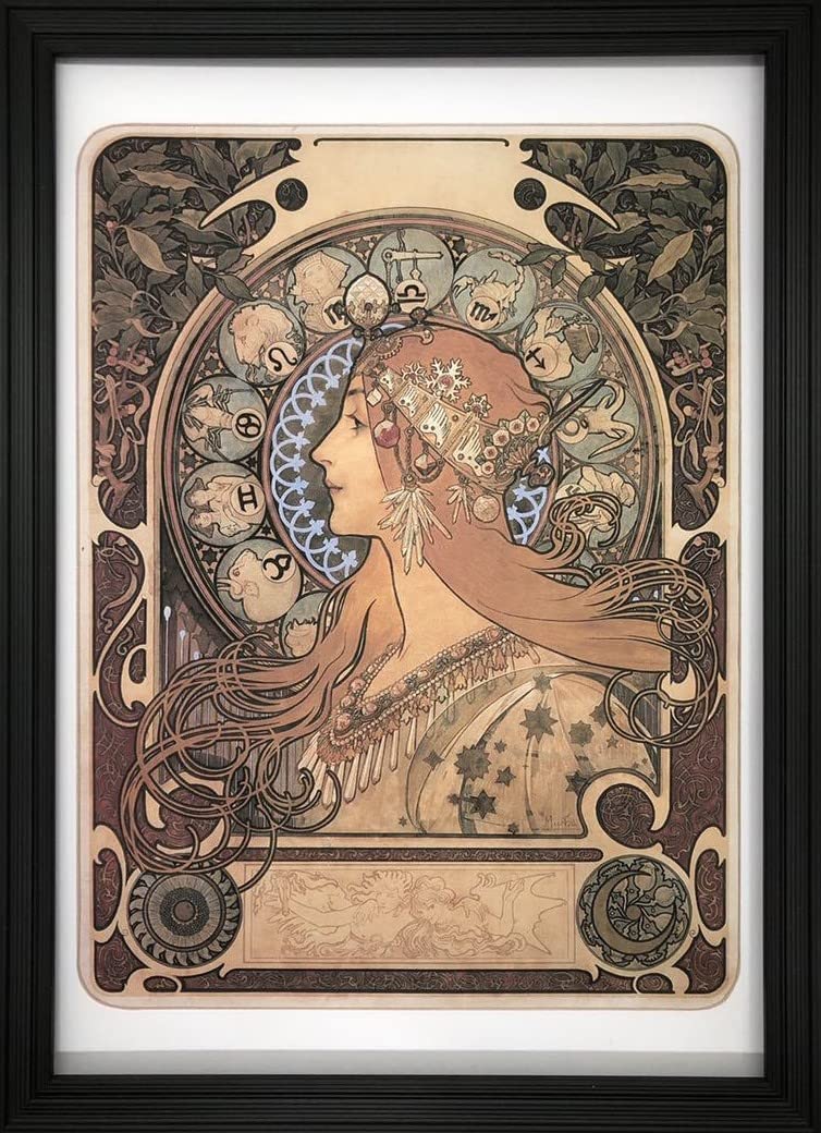 Amazon.co.jp: アルフォンス ミュシャ 黄道十二宮 A4 ポスター 輸送用