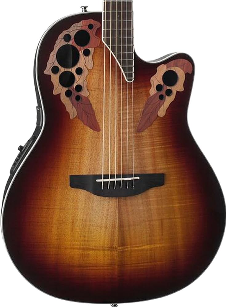 Amazon.com: Ovation Celebrity Elite Plus Figured Koa Top Acoustic