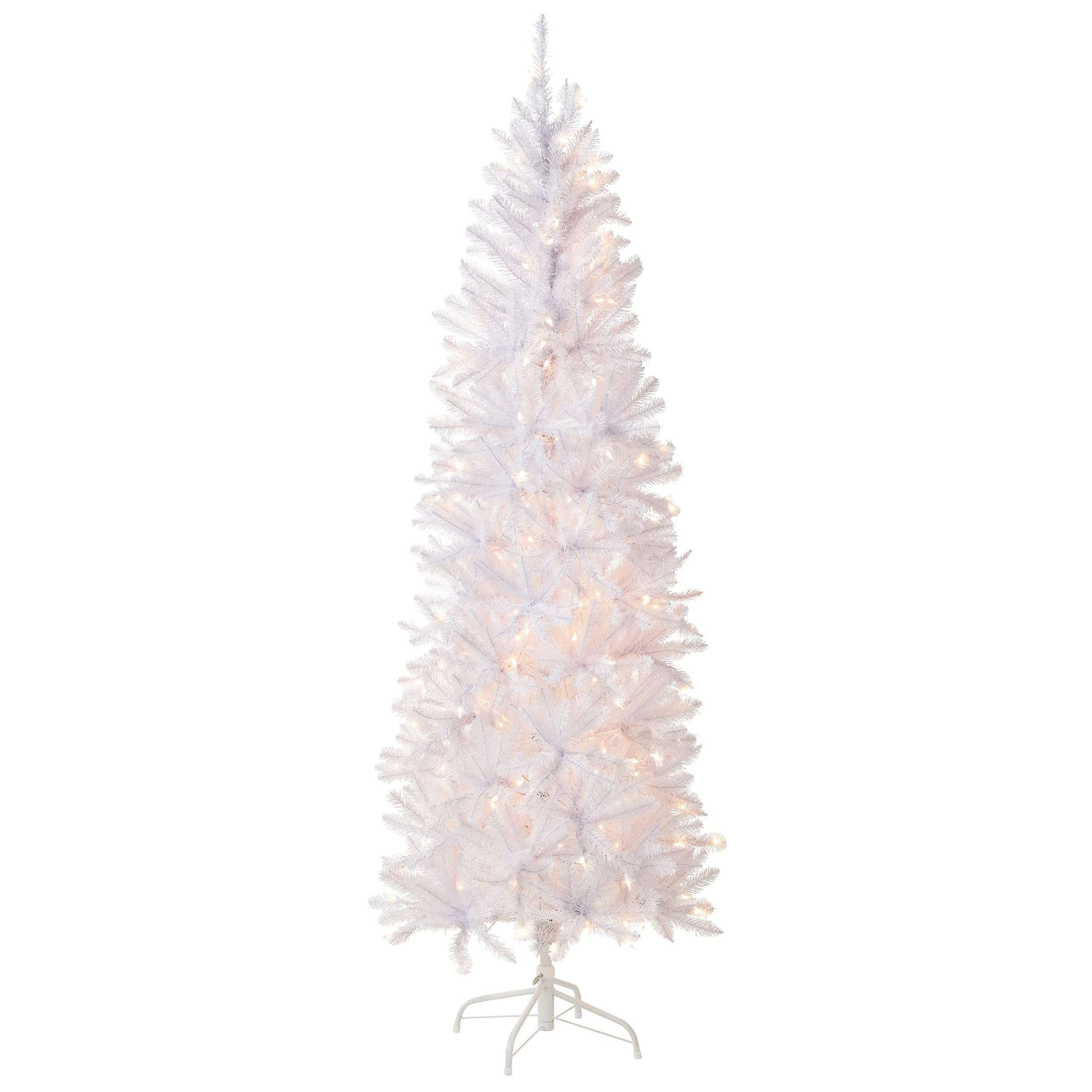 Amazon.com: National Tree Company 7 ft Pre-Lit Kingswood Fir Slim