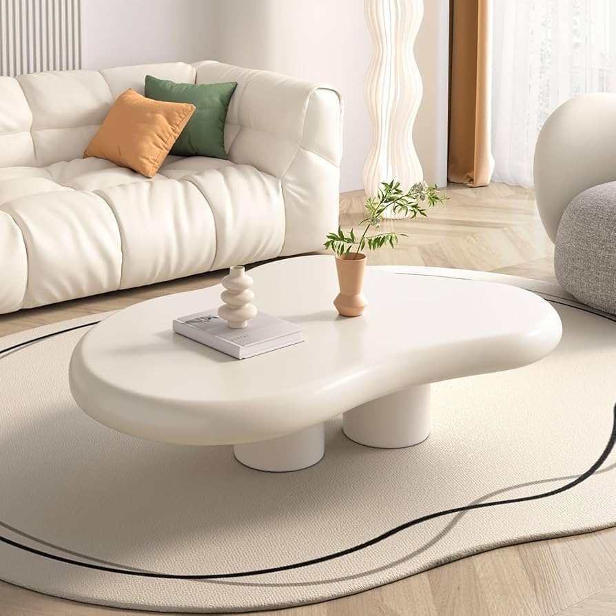 Amazon.co.jp: GraceNook ローテーブル 白 テーブル 雲の型 コーヒー