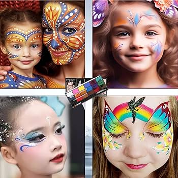 Amazon | Phyxiul フェイスペイント 18色 セット ボディペイント