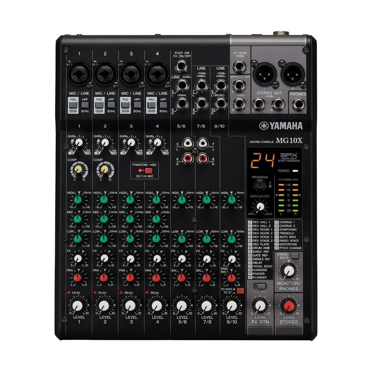 Amazon.com: Yamaha Mixer-Unpowered, Multicolored, 10-Input (MG10X