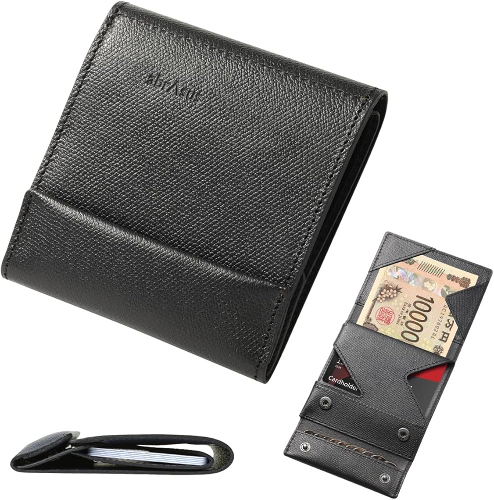 Amazon | [アブラサス] 薄い財布 レザー 薄型 メンズ レディース 財布