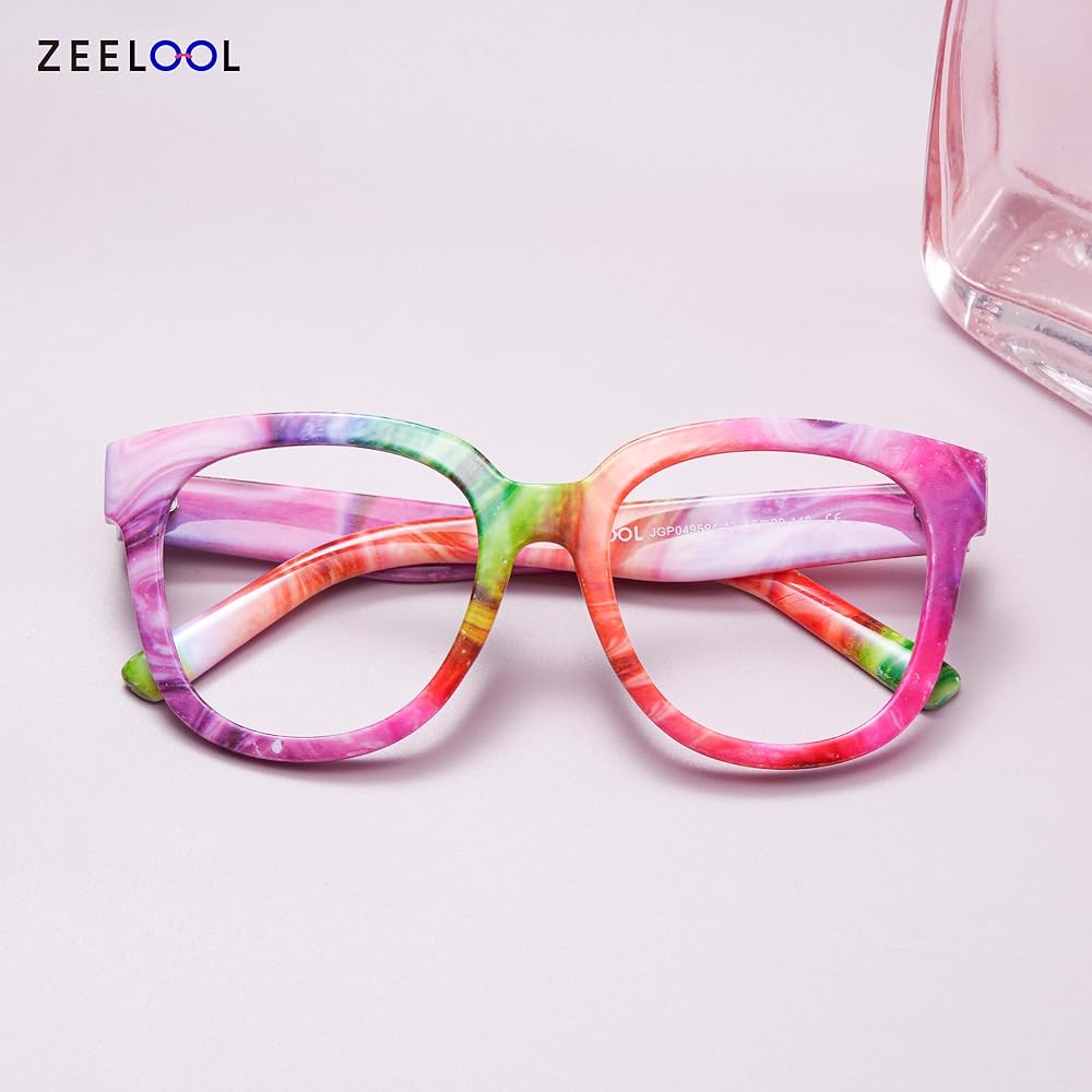 Zeelool Oversized Blue Light Glasses for Women Square Candy