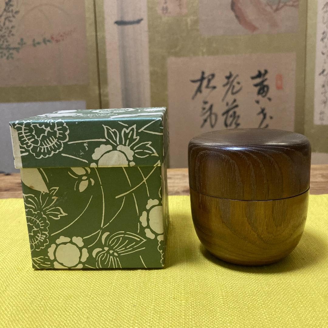 Amazon.co.jp: 大棗 棗 茶入れ 漆 無垢くり抜き 中継ぎ法 茶道具 美術