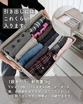 Amazon｜ビーワーススタイル 中が透けない 壁付き チェスト ワイド 4段