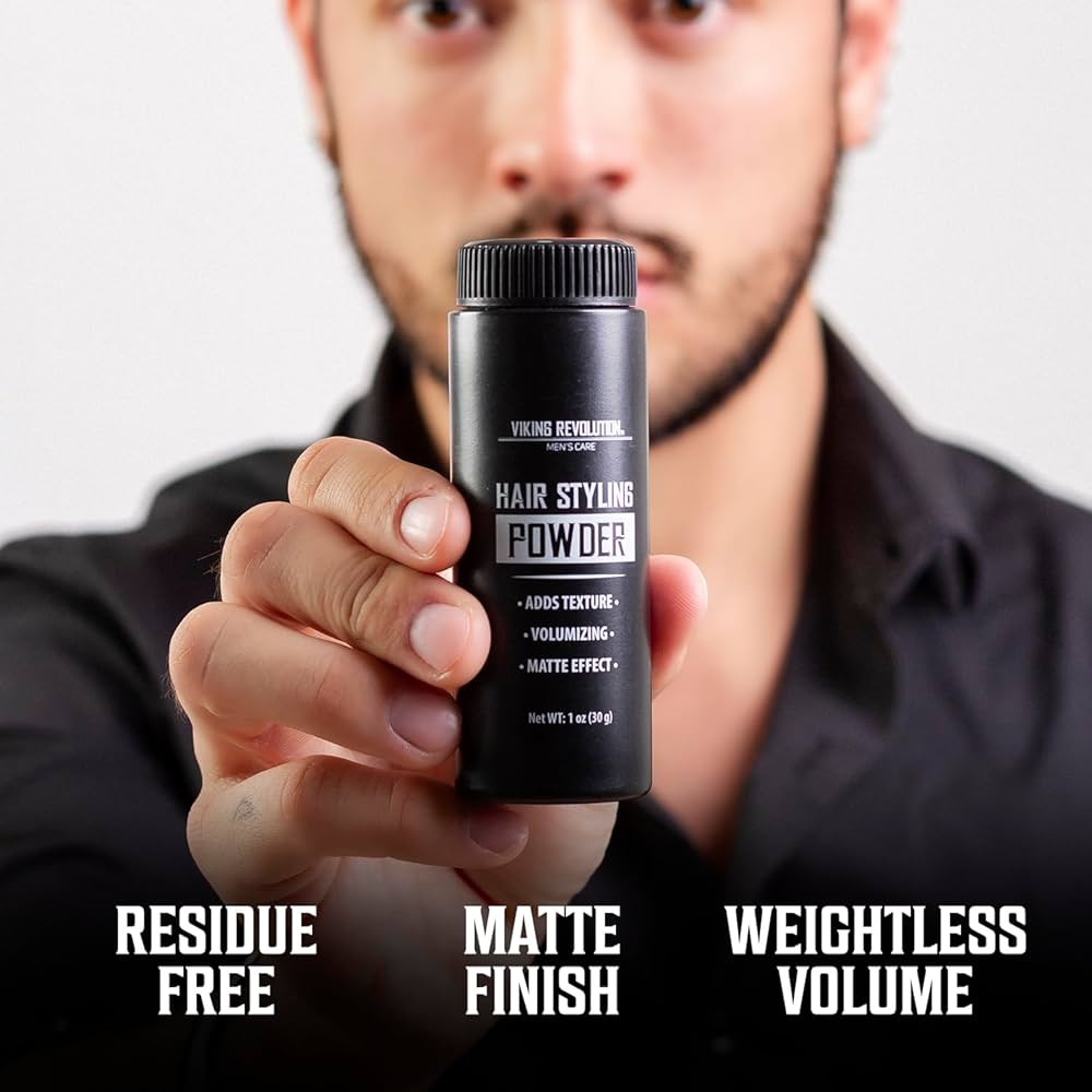 Amazon.com : Viking Revolution Hair Styling Powder for Men - Easy
