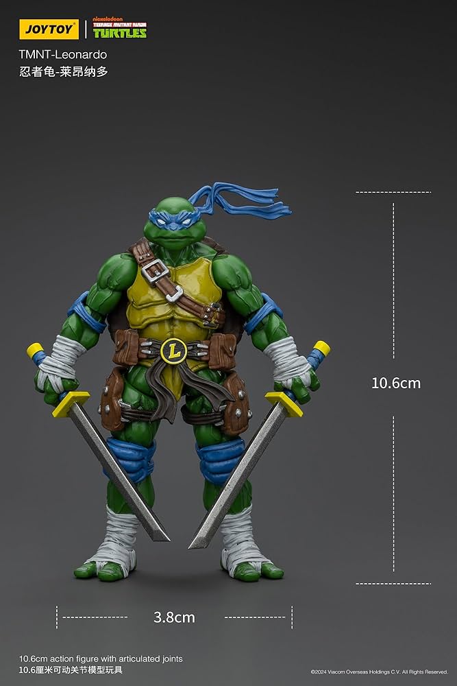 Amazon.co.jp: JOYTOY TMNT ミュータント タートルズ TMNT レオナルド