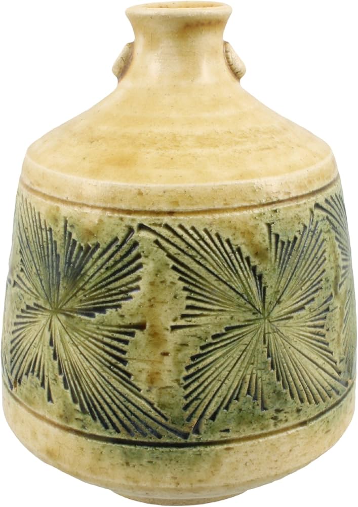 Amazon.co.jp: 瀬戸焼 「 加藤唐三郎 」 花器 花瓶 フラワーベース 高