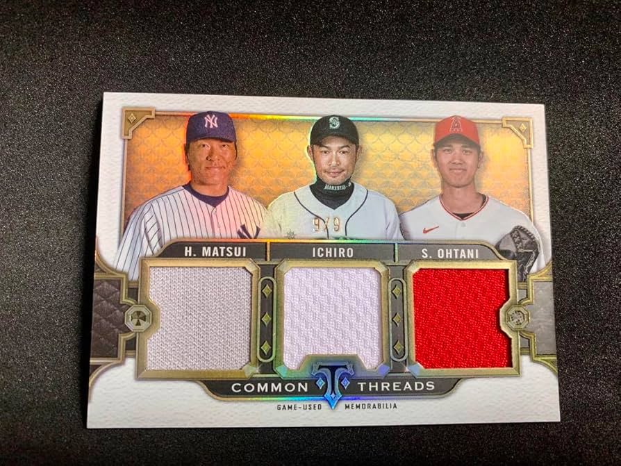 Amazon.co.jp: 大谷翔平 イチロー 松井秀喜 topps パッチカード 9枚