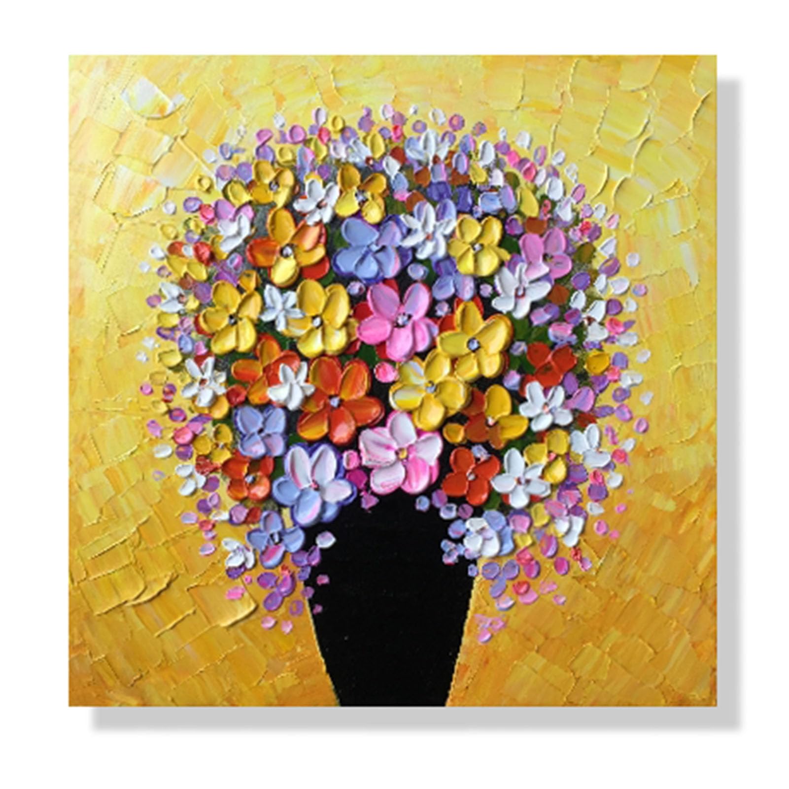 Amazon.co.jp: 風水によい絵画 花瓶の花々 金運アップに 装飾画 壁絵