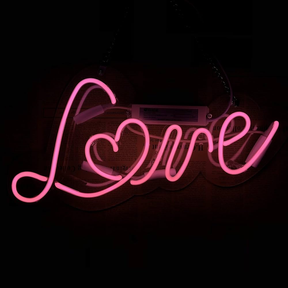 Amazon | ネオンサイン LOVE NEON LIGHT SIGN 看板デザイン 室内装飾