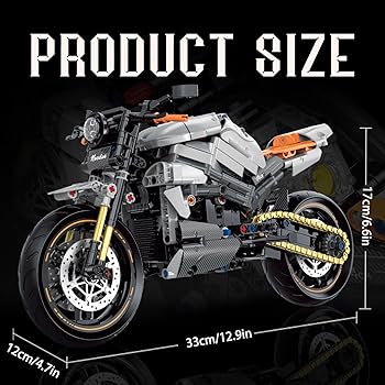 Amazon.com: MJDDJA 1:8 Motorcycle Building Set for Adults