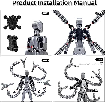 Amazon.com: PkghoKids T13 Assembly Completed Action Figure 3D