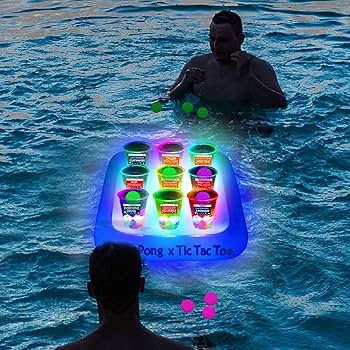 Amazon.com: 23 x 23 Inch Glowing Pool Party Rack Tic Tac Toe