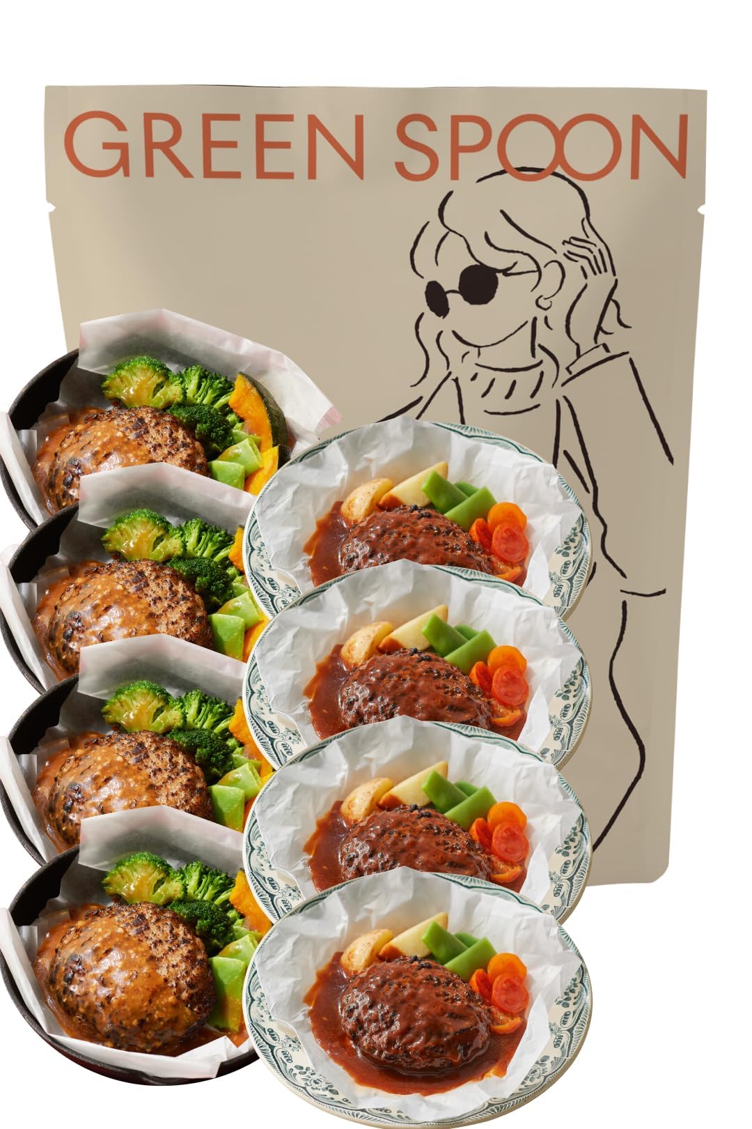 Amazon.co.jp: グリーンスプーン ハンバーグ 冷凍 8食 和風