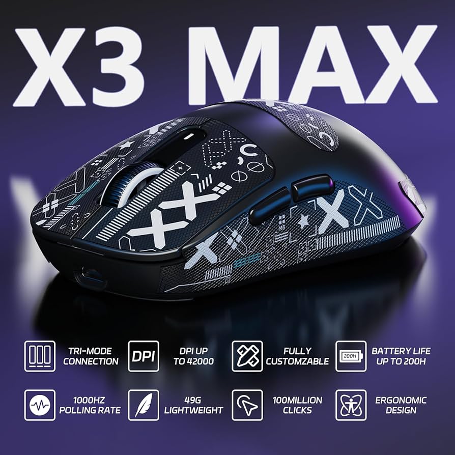 Amazon.com: ATTACK SHARK X3MAX Wireless Gaming Mouse,PixArt