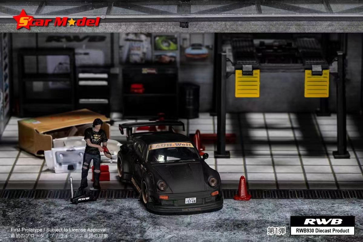 Amazon | 1/64 Star Model ポルシェ Rauh-Welt RWB 930 GT Stella 黒