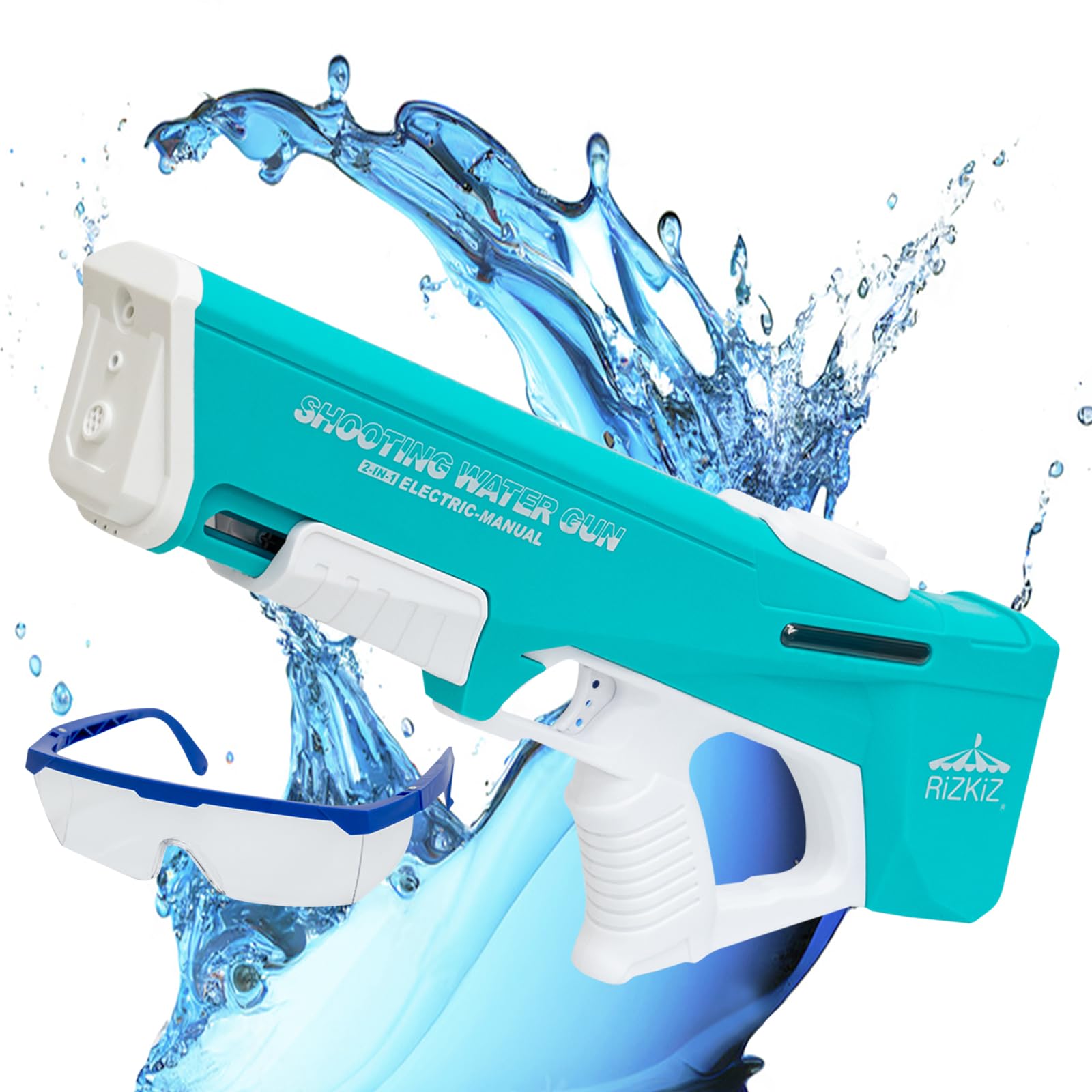 Amazon | RiZKiZ 電動ウォーターガン 水鉄砲 USB充電式 おもちゃ