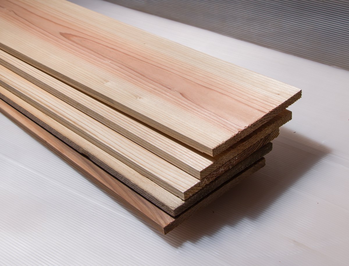 Amazon | 川島材木店杉四分板1820x180x12mm5枚1セット 個人用送料 | 板材