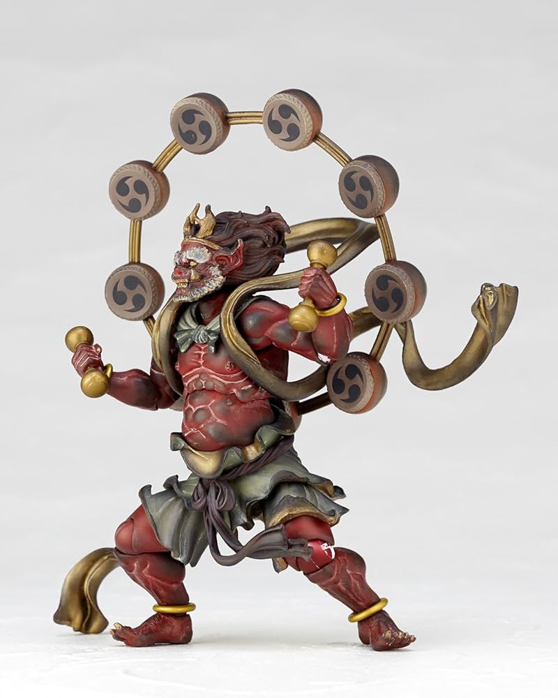 Amazon.co.jp: タケヤ式自在置物 雷神 赤 全高約140mm PVC&ABS製 塗装