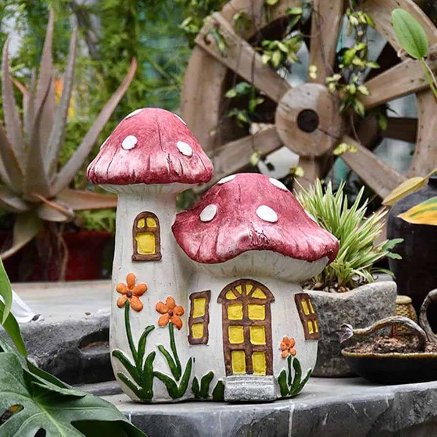 Amazon.co.jp: きのこの樹脂像 茸の彫像 ホームインテリア タイプ F