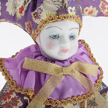 Amazon.co.jp: DYNWAVE ピエロ人形 ピエロドール 磁器人形 39cm 装飾