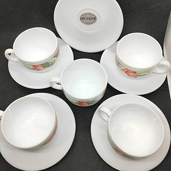 arcopal Alcopal Pair Cup & Saucer, 5 Guests Tulip : Amazon.ca: Home