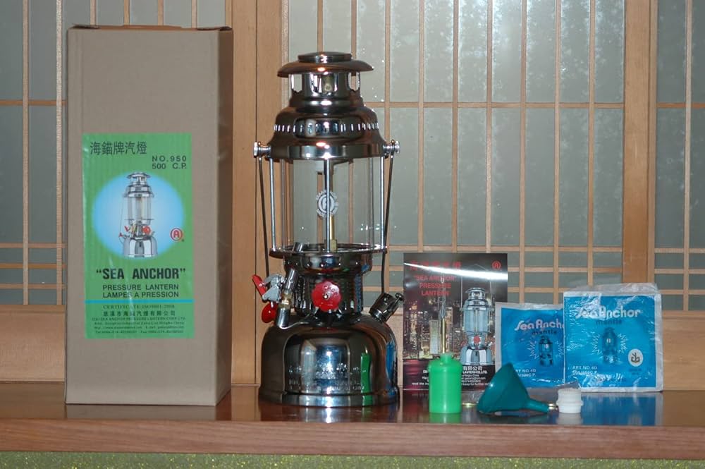 Amazon.co.jp: シーアンカー 加圧式石油ランタン 500CP灯油№950/メッキ