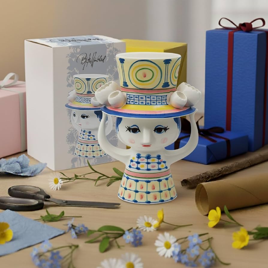 Amazon.co.jp: ビヨン・ヴィンブラッド Bjorn Wiinblad 花瓶 Lady with