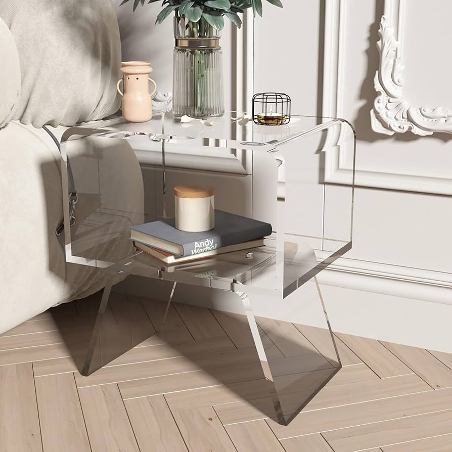 Amazon｜Gtzly サイドテーブル アクリルサイドテーブル 小さなスペース
