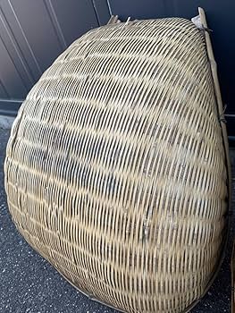 Amazon.co.jp: 箕手箕み農具竹かごかござる古道具古民具農業穀物