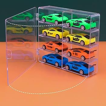 Amazon.co.jp: ミニカー 32台 1/64収納 4×8マス 片付け 収納 ミニカー