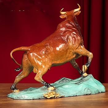 Amazon.co.jp: 牛 丑 干支 置物 銅製 風水グッズ 金運アップ 動物像