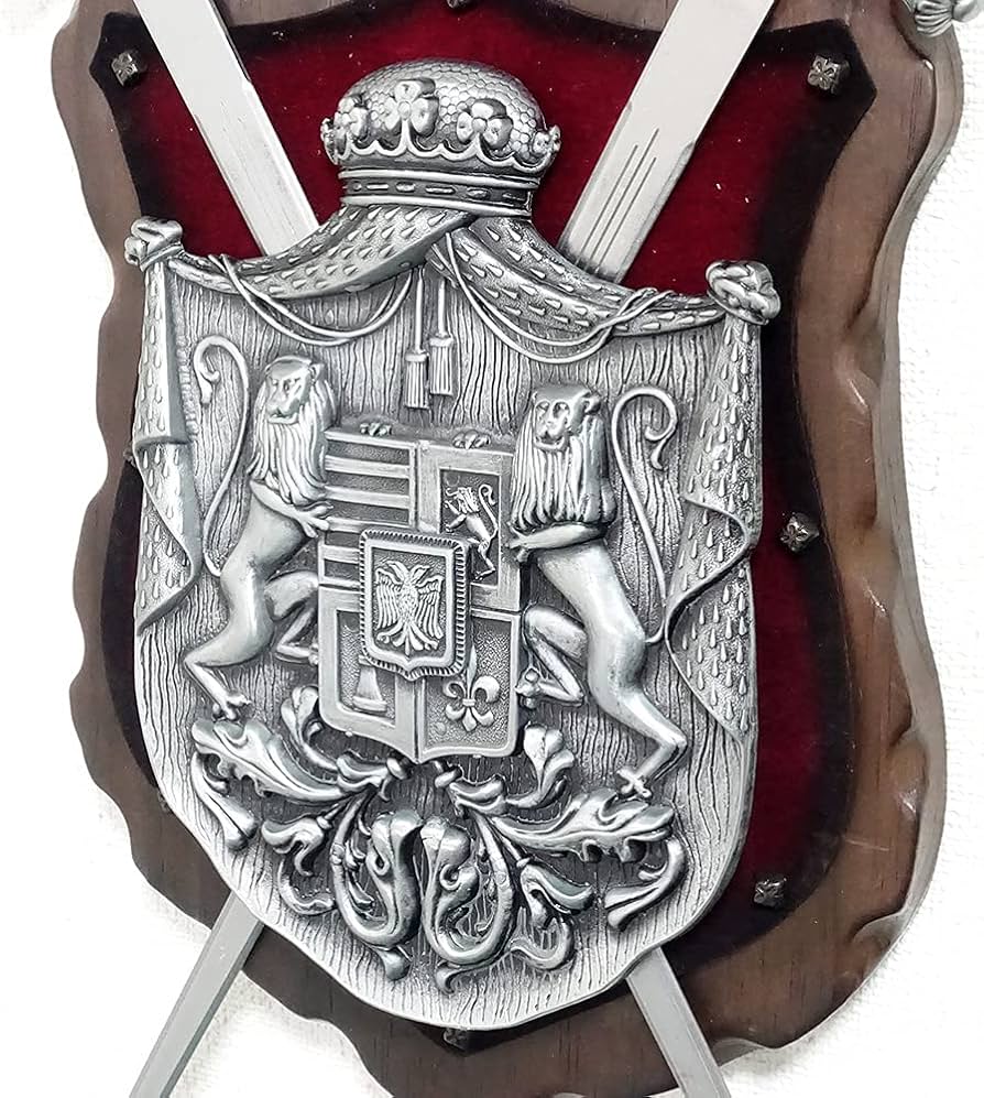 Amazon.co.jp: スペイン製 西洋武具 壁掛け 中世の騎士 パノプリア