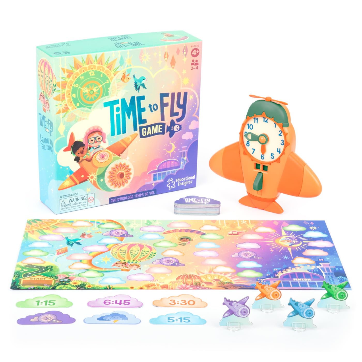 Amazon.com: Educational Insights Time to Fly - Telling Time Board