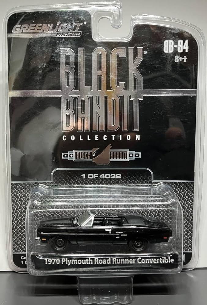 Amazon.co.jp: 1/64 Greenlight Black Bandit 1970 PLYMOUTH ROAD