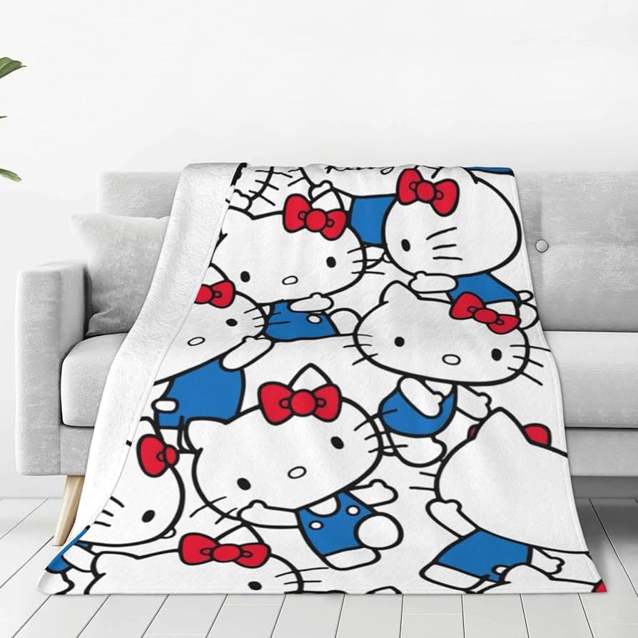 Amazon｜ハローキティ毛布 五等分の ブランケット 厚手 フランネル