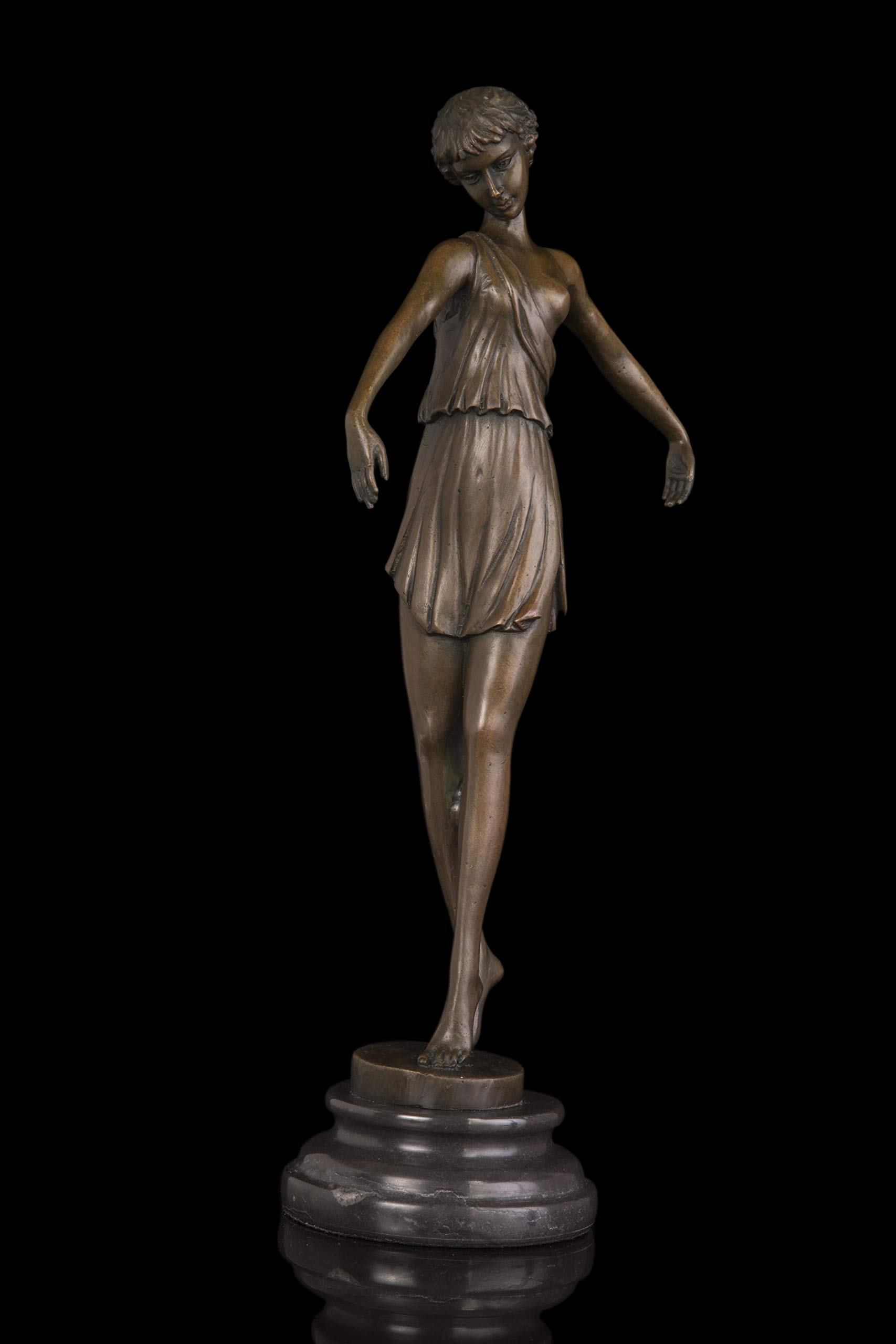 たぬき E◇美女像 ブロンズ 置物 刻印あり 銅製 美品 たぬき様専用 E