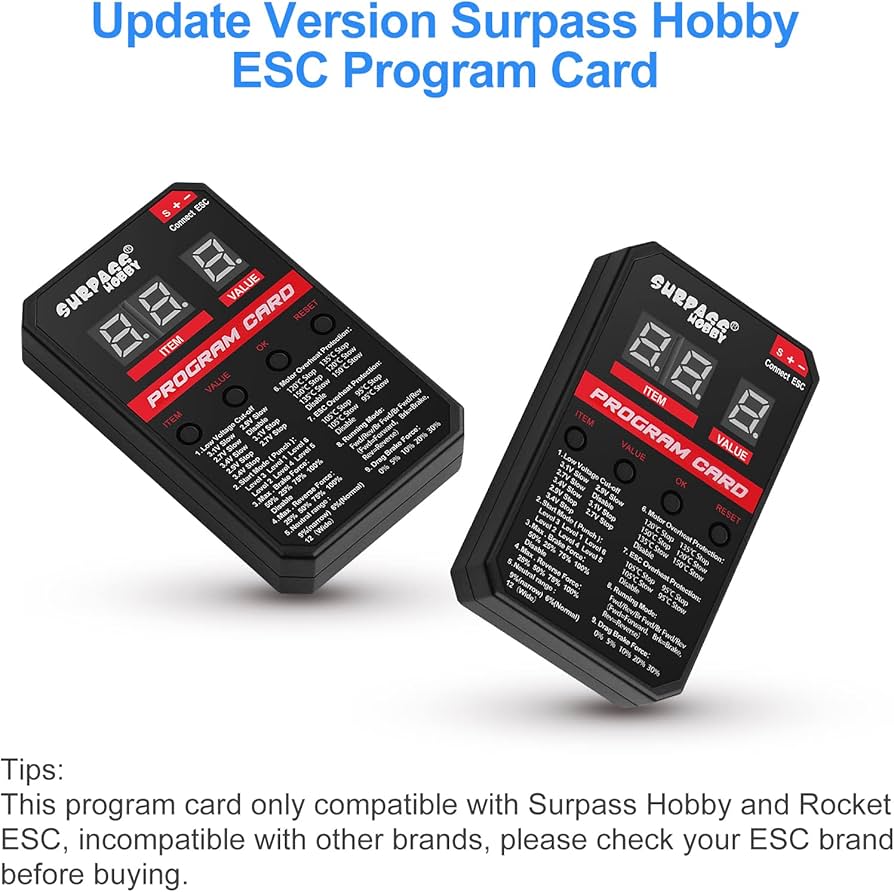 Amazon | Surpass Hobby ESCプログラミングカード RCカー電子スピード