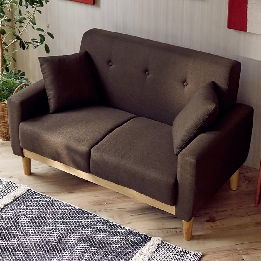 Amazon｜アイリスプラザ 北欧風ソファ 2人掛け 簡単組み立て