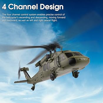 Amazon.com: Authticar K170 RC Helicopter, H-60L Black Hawk RC
