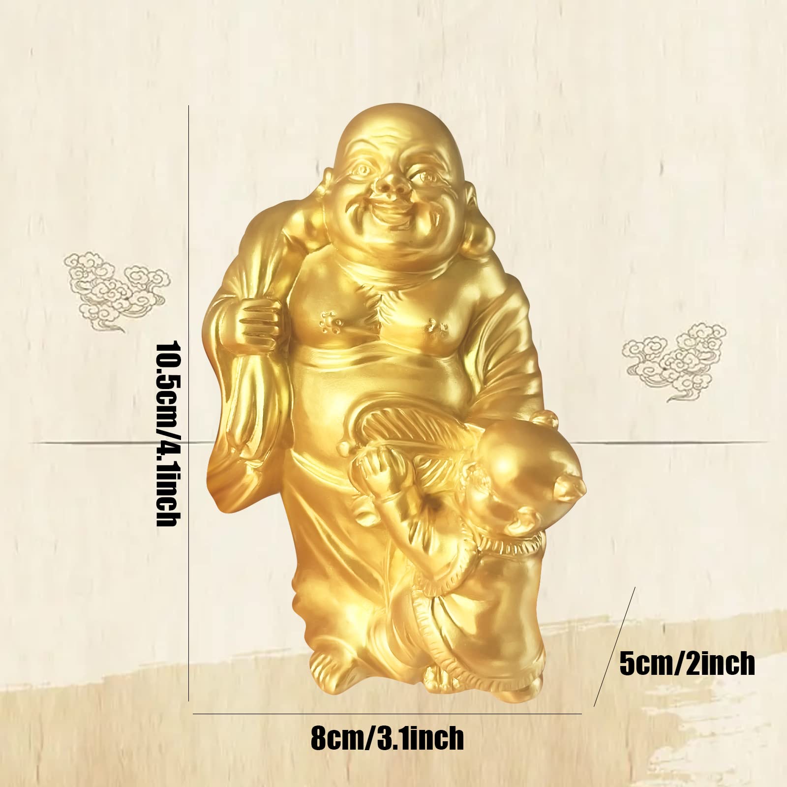 Amazon｜開運招福七福神 布袋 布袋さん 仏像 ゴールド 弥勒菩薩