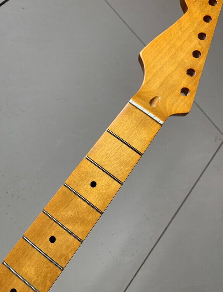Amazon.co.jp: 左利き用イエローギターネック 22 フレット 25.5 インチ