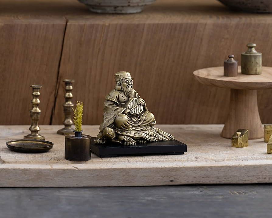 Amazon｜開運七福神 寿老人 シルキーゴールド 仏師：牧田秀雲 原型＿古