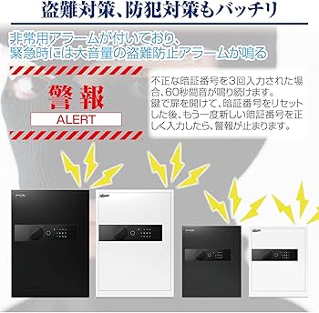 Amazon.co.jp: 金庫 指紋式 テンキー式 電子 タッチパネル金庫 指紋