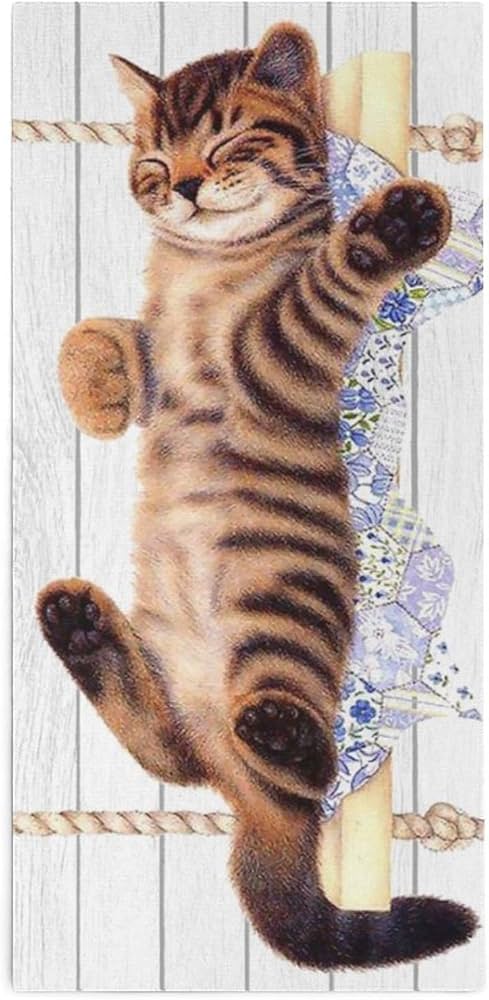 Amazon｜フェイスタオル ねこ 猫柄 速乾タオル タオル ヘアドライ