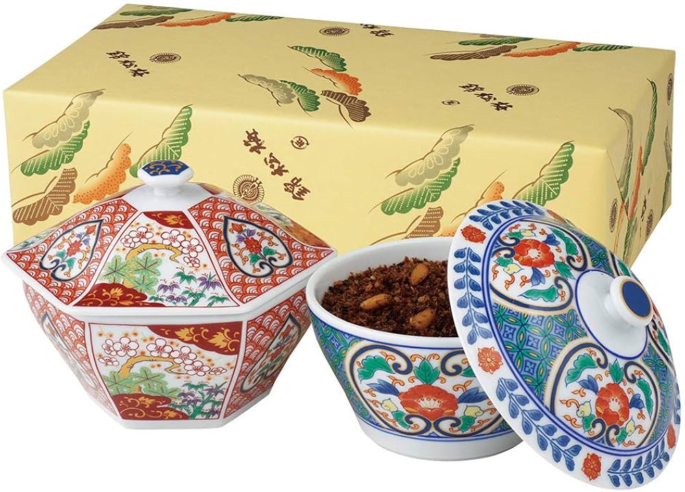 Amazon｜錦松梅 有田焼容器入（新柄）｜保存容器・キャニスター