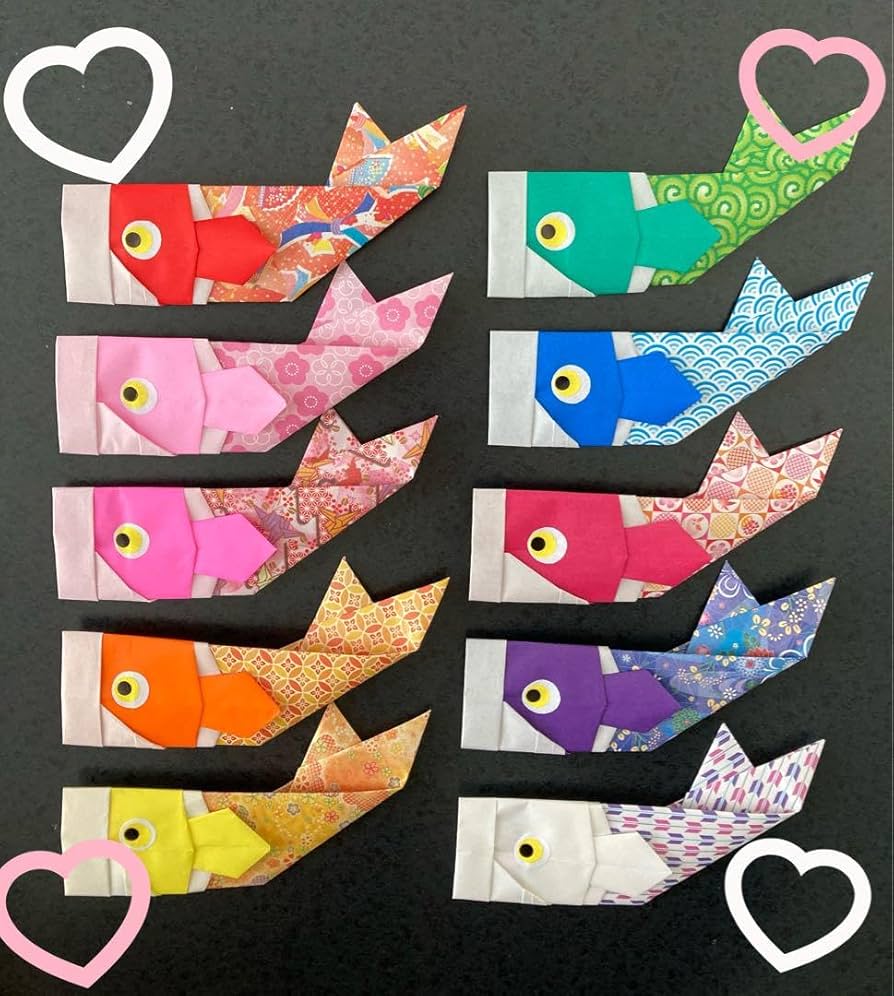 Amazon | 折り紙 鯉のぼり 端午の節句 5月壁面 5月製作 こいのぼり